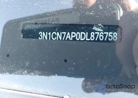 2013 Nissan Versa 1.6 Sv z USA, uszkodzony, nr VIN 3N1CN7AP0DL876758